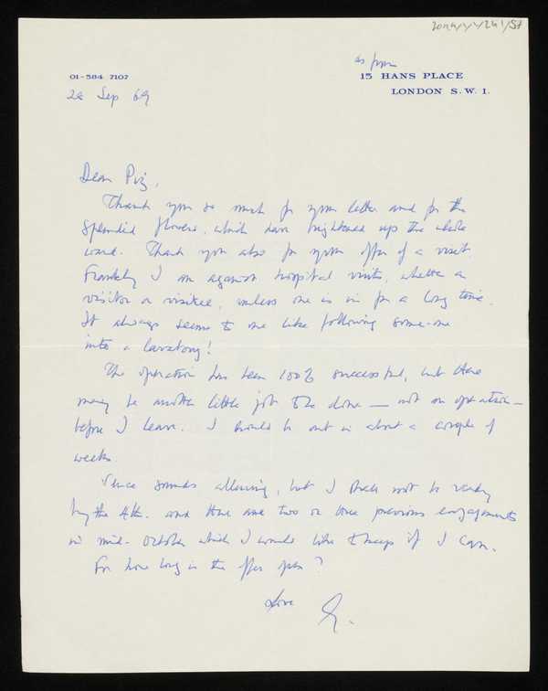 Letter from Godfrey Samuel‘, Godfrey Samuel, recipient: Marie-Louise ...