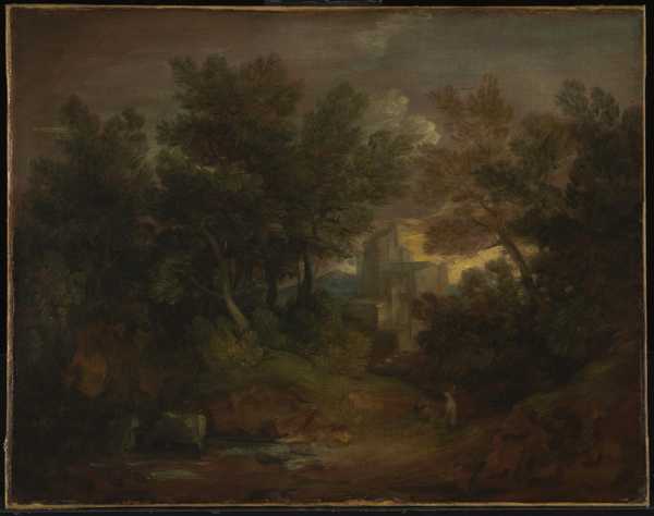 Woody Landscape with Building