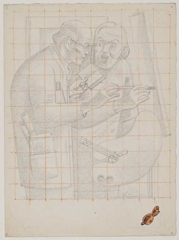 The critic intervenes; Man milking a goat (reverse)