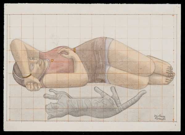 Woman with a cat