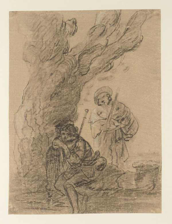 Two Peasants under a Tree