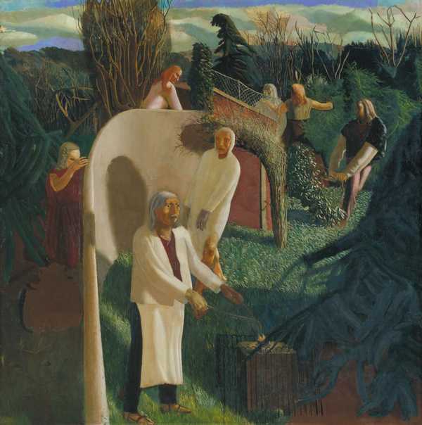Thumbnail of ‘Zacharias and Elizabeth‘, Sir Stanley Spencer, 1913–14 | Tate