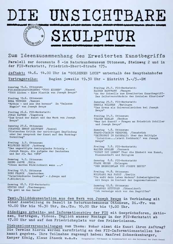 Die Unsichtbare Skulptur. Kassel