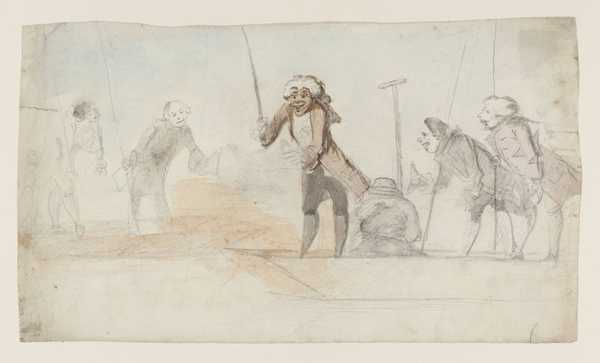 The Anglers. Caricature