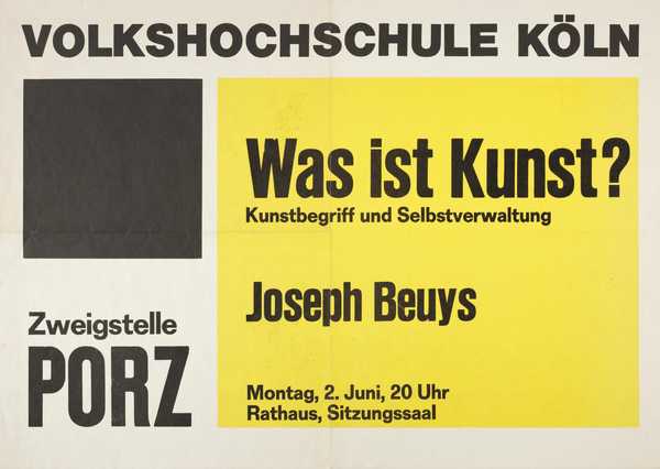 Joseph Beuys: Was ist Kunst? Rathaus, Sitzungssaal