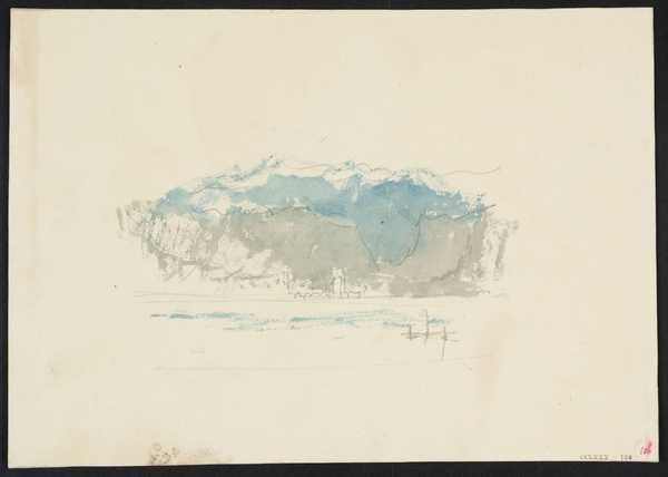 ‘Lake with Mountains and Village, possibly a study for ‘Lake of Geneva ...