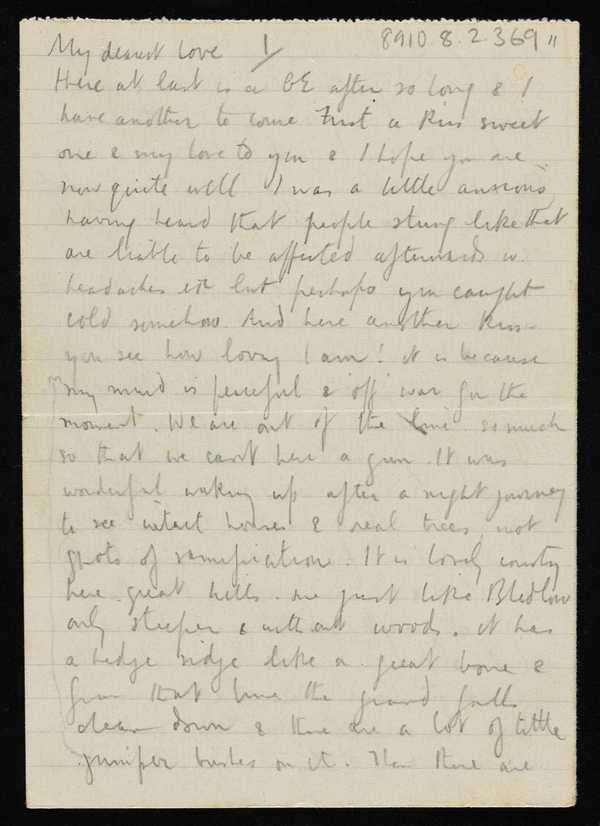 Letter from John Nash to Christine Nash with an illustration of John ...