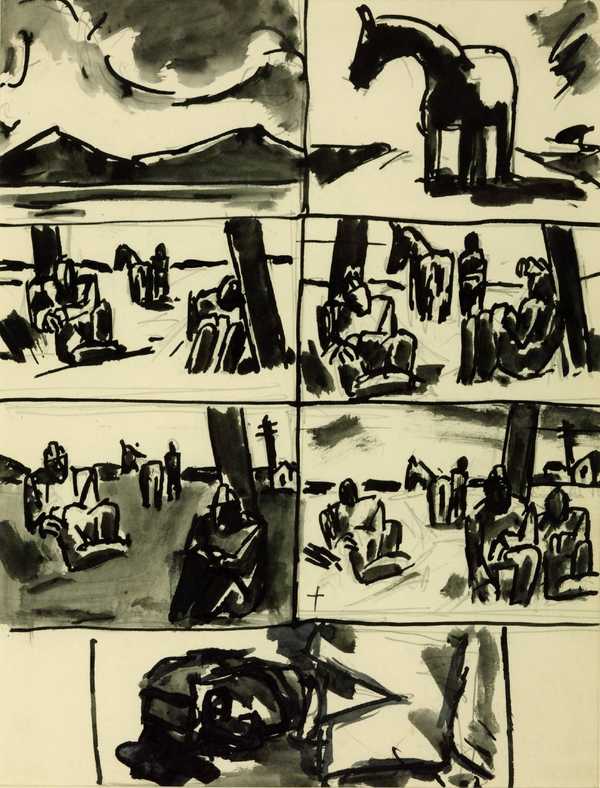 ‘Studies for ‘The Pit Pony’ [T00354]‘, Josef Herman, c.1958 | Tate