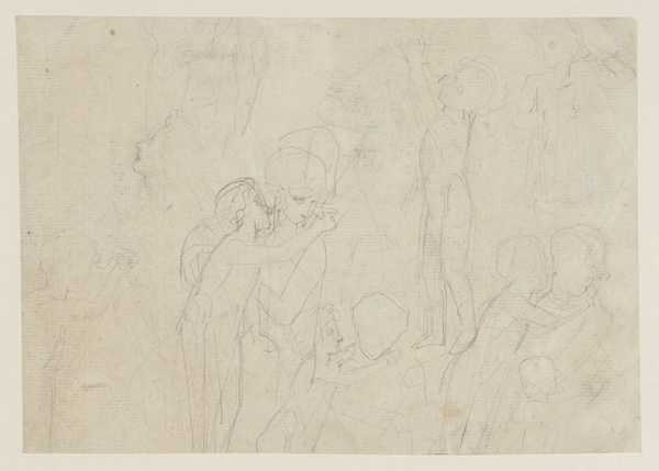 Studies of a Child Embracing its Mother. Verso: Similar Studies