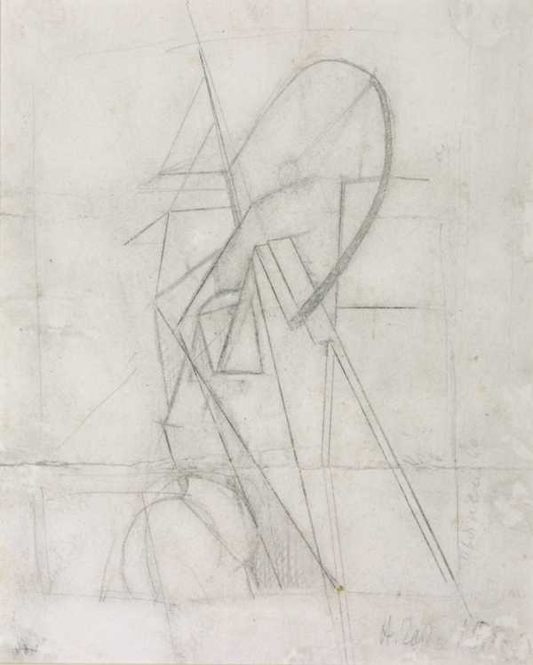 ‘Design for a Construction in a Niche‘, Naum Gabo, 1918 | Tate