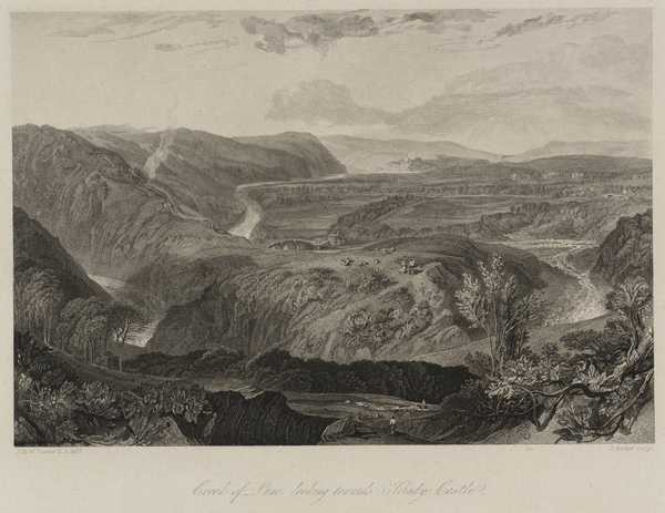 ‘Crook of Lune Looking towards Hornby Castle‘, after Joseph Mallord ...