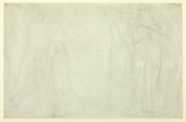Sketch for ‘Tiriel Supporting the Dying Myratana’. Verso: Sketch for ‘Tiriel Supporting the Dying Myratana’
