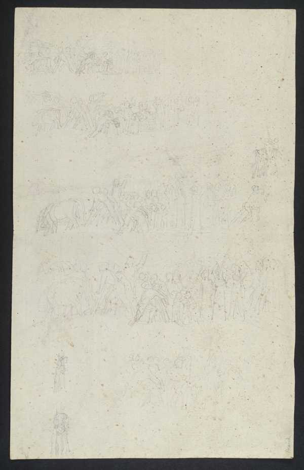 [title not known] Verso: Two Compositional Figure Sketches