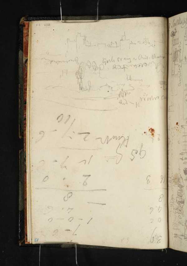 ‘Sketches of Windsor Castle; Arithmetic (Inscriptions by Turner ...