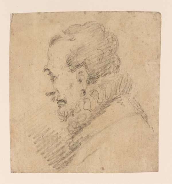 Head of a Man in Profile to Left, Wearing a Ruff