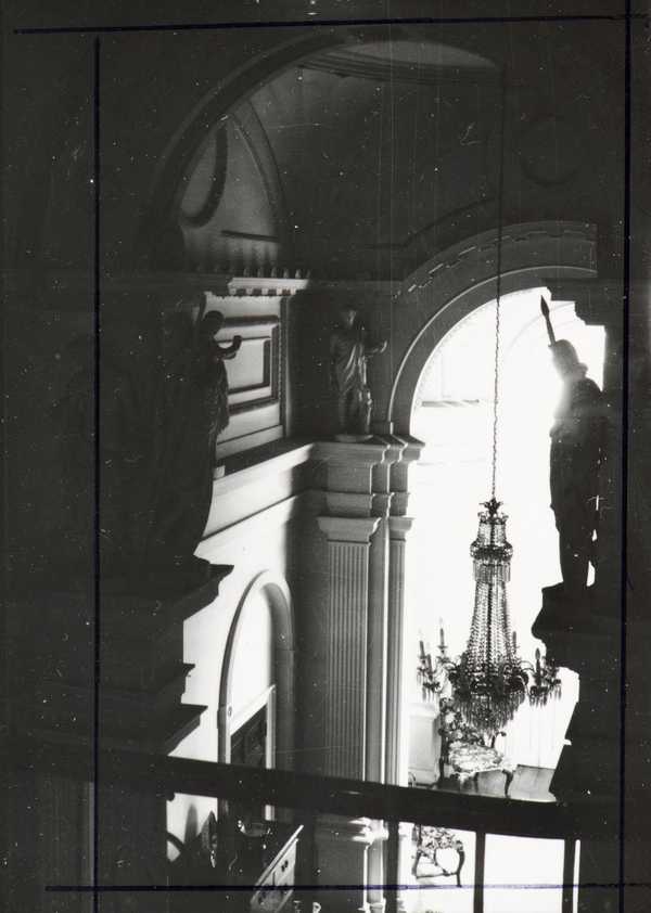 Photograph of the hall at Kingston Lisle House, formerly in Berkshire