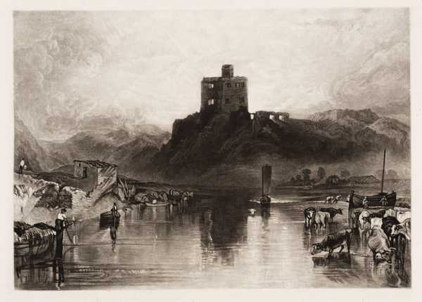 ‘Norham Castle, on the River Tweed, engraved by C. Turner‘, after ...