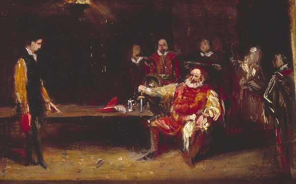 ‘Falstaff Personating the King‘, Charles Robert Leslie, c.1851 | Tate