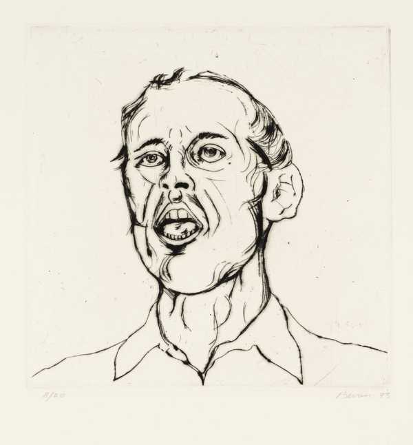 ‘Man in White Shirt‘, Tony Bevan, 1993 | Tate