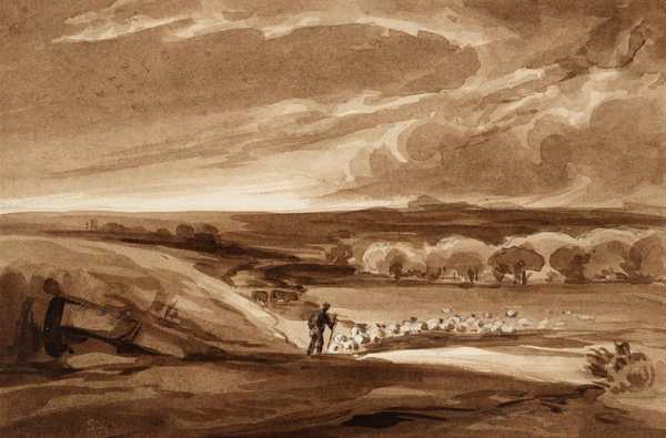 Landscape with Flock of Sheep