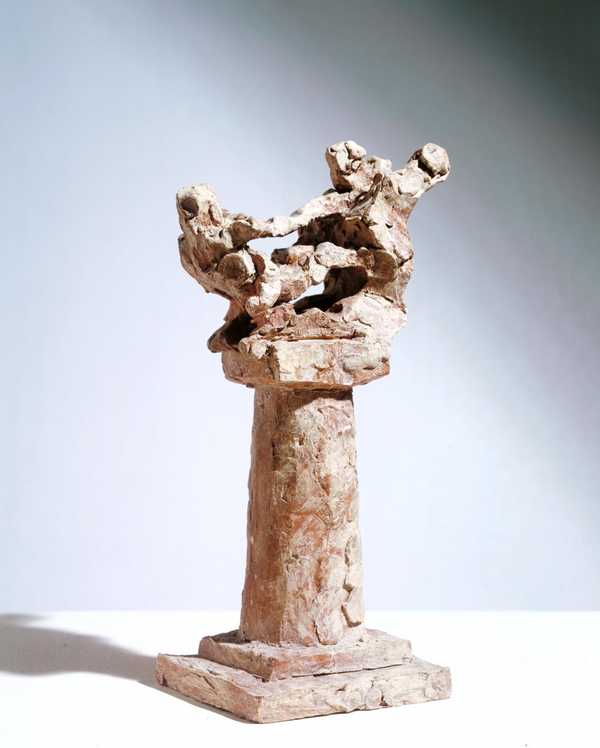 David and Goliath, on a Column
