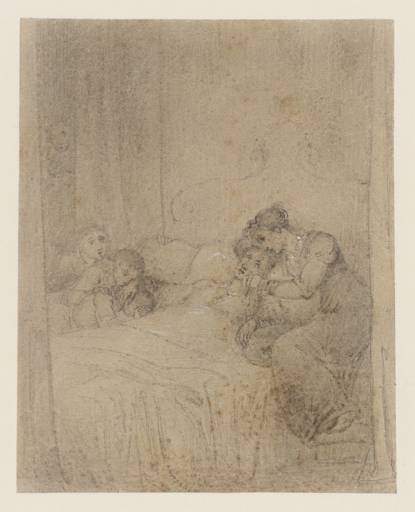 g) A Woman Ministering to Another, Three Weeping Children. Young: Night Thoughts