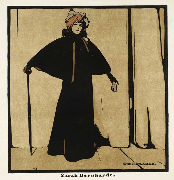 ‘Sarah Bernhardt‘, Sir William Nicholson, 1899 | Tate