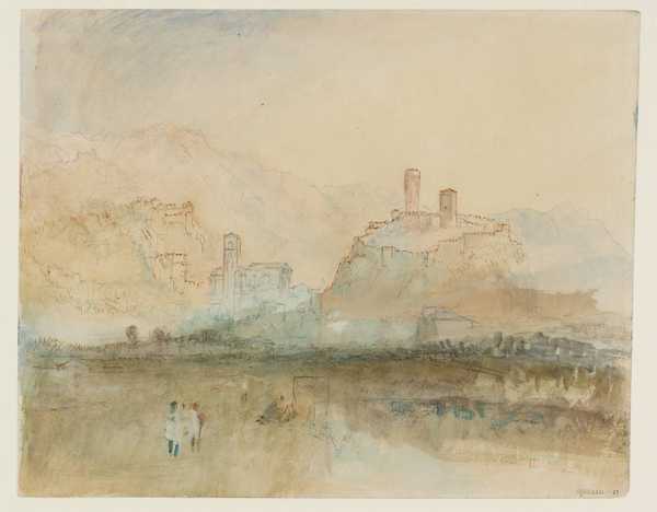 ‘Bellinzona from the North‘, Joseph Mallord William Turner, 1841 | Tate