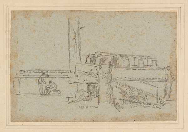 A Ruin among Trees, with Figures