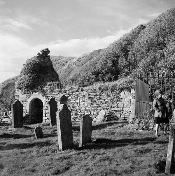 Photograph of a ruined chapel in Kirkmaiden near Monreith in