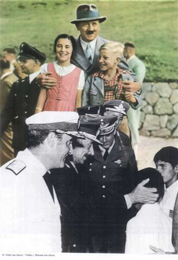 Hitler with Children + Videla and Massera with Children