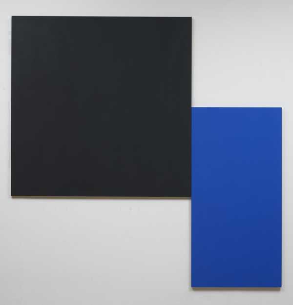 Black Square with Blue