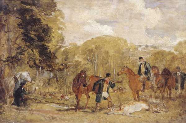 Sketch for ‘Buck-Shooting in Windsor Great Park’