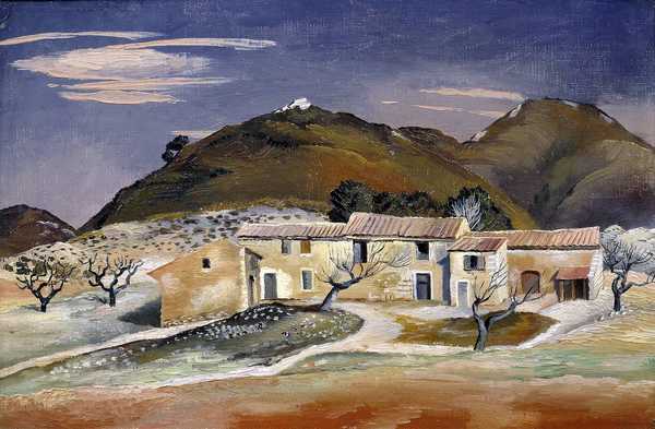 ‘Farm Buildings in Provence‘, Sine Mackinnon, 1934 | Tate