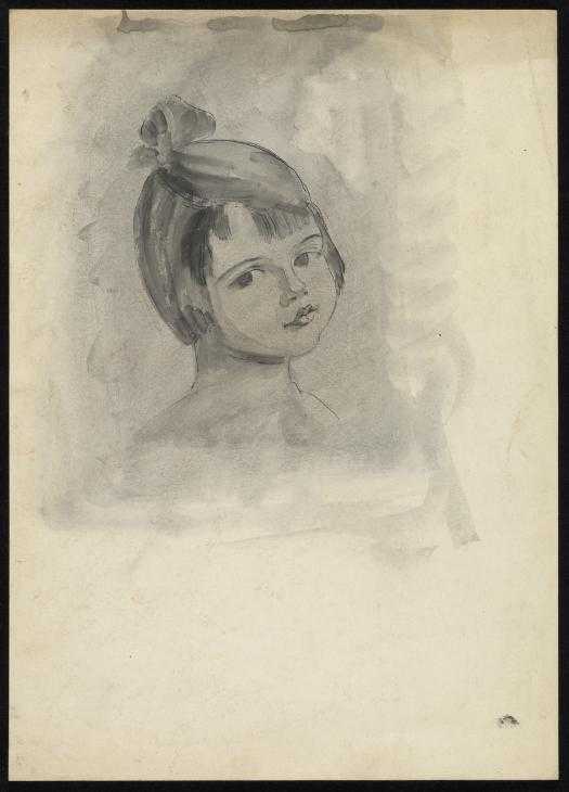 Sketch of a girl looking sideways‘, The Hon. Dorothy Brett, [c.1910–20 ...