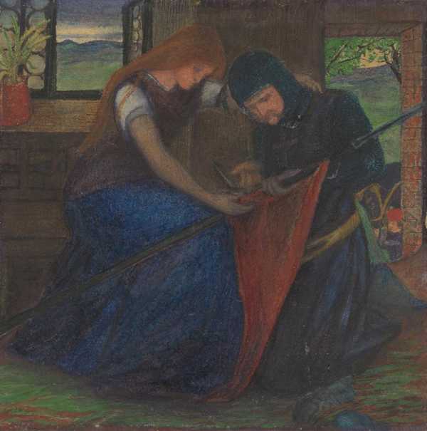 Lady Affixing Pennant to a Knight's Spear', Elizabeth Eleanor