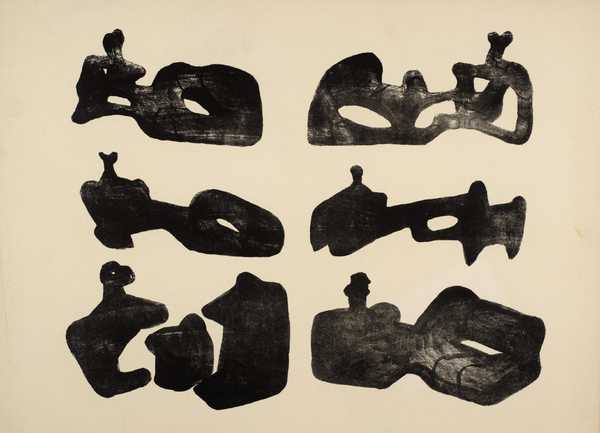 ‘Six Reclining Figures in Black‘, Henry Moore OM, CH, 1963 | Tate