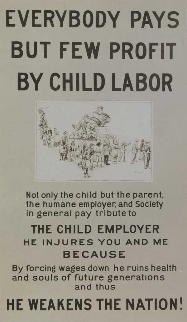 Exhibition panel (Everybody Pays but Few Profit from Child Labor)