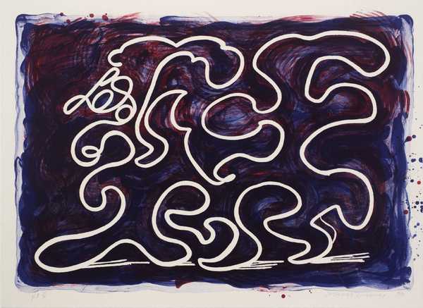 White Lines Dancing in Printing Ink