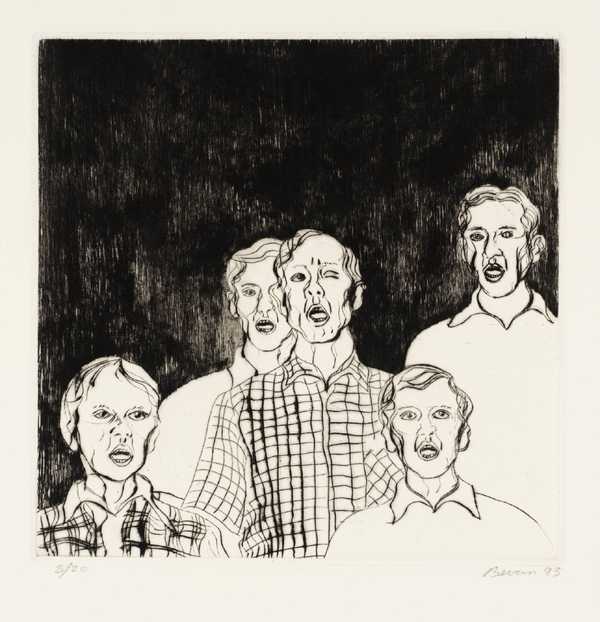 Group with Dark Background