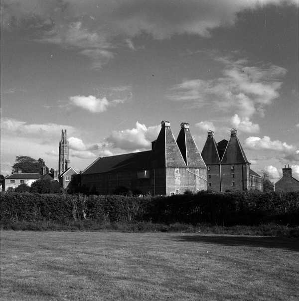 Photograph overlooking Hadlow in Kent, Hadlow Tower in background and