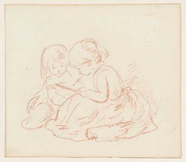 Two Children Drawing