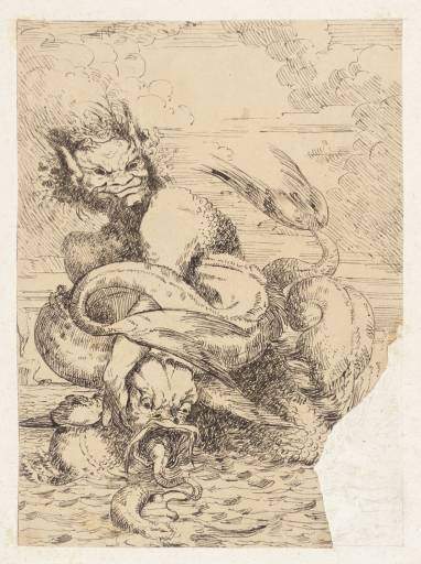 A Sea Monster with Fish