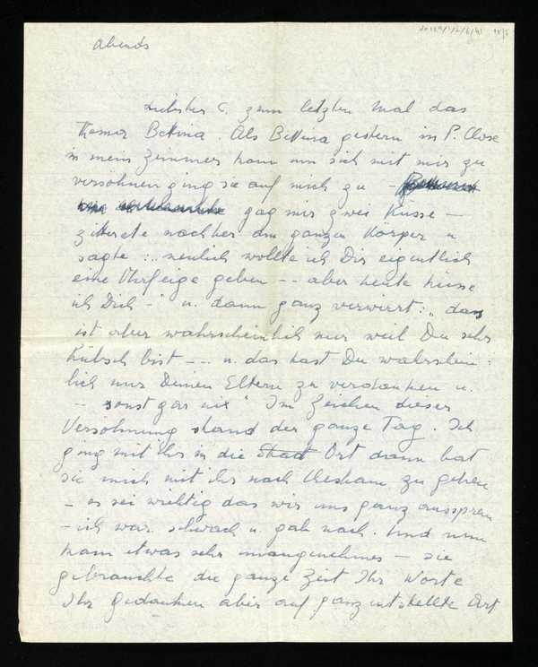 Letter to Elias Canetti‘, recipient: Elias Canetti, [1943–4 ...