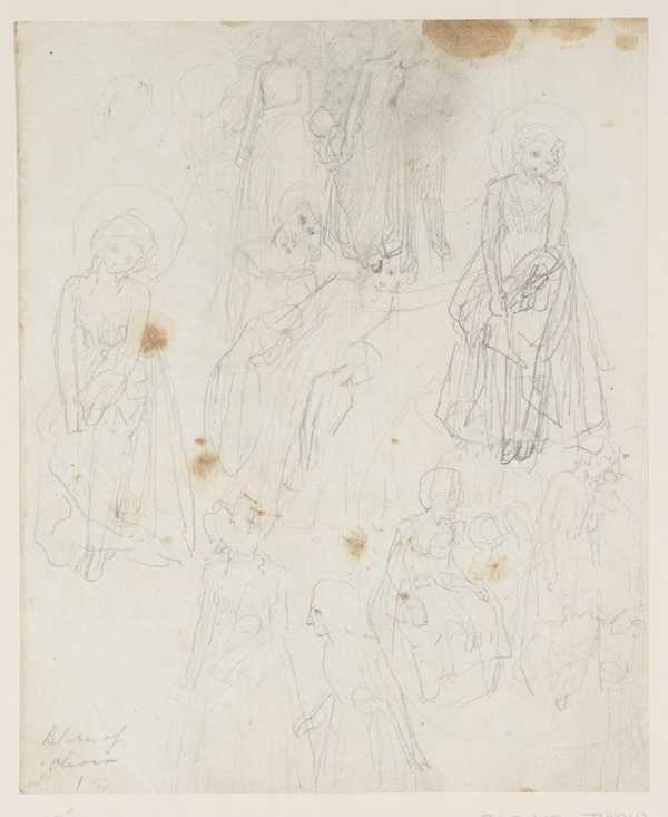 Illustration to Goldsmith’s ‘Vicar of Wakefield’: Studies of a Girl and Children