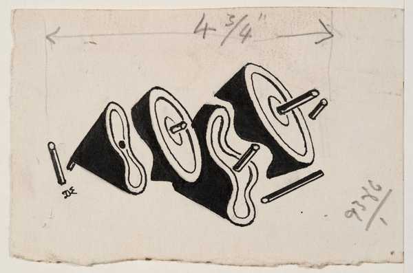 Study for ‘The Broken Vortex’ for the back cover of ‘Cometism and Vorticism: A Tate Gallery Catalogue Revised’ by William Roberts