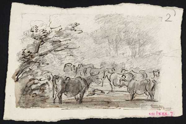 ‘Composition Study of Cows in a Stream with Wooded Banks‘, Sawrey ...