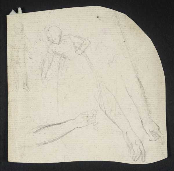 [title not known] Verso: Sketches of a Hand and ?Unidentified Subject