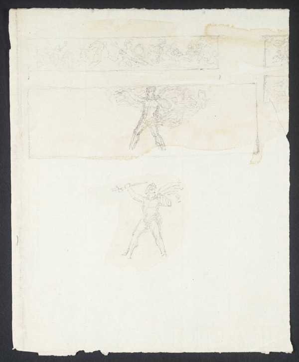 [title not known] Verso: Two Compositional Sketches