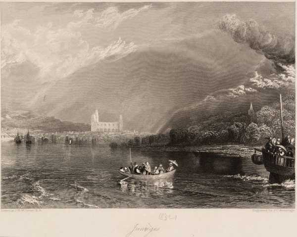 ‘Jumiges, engraved by Armytage‘, after Joseph Mallord William Turner ...